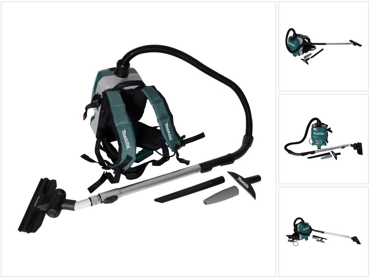 Makita Akku-Handstaubsauger DVC 261 ZX15 Akku Rucksackstaubsauger 36V (2x 18V) 2L Brushless Solo