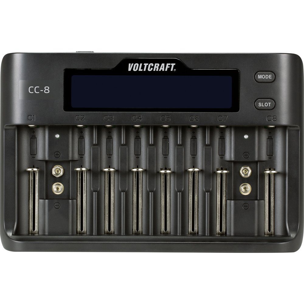 VOLTCRAFT VOLTCRAFT CC-8 Rundzellen-Ladegerät LiIon, LiFePO, NiMH, NiCd A, Migno Rundzellen-Lader
