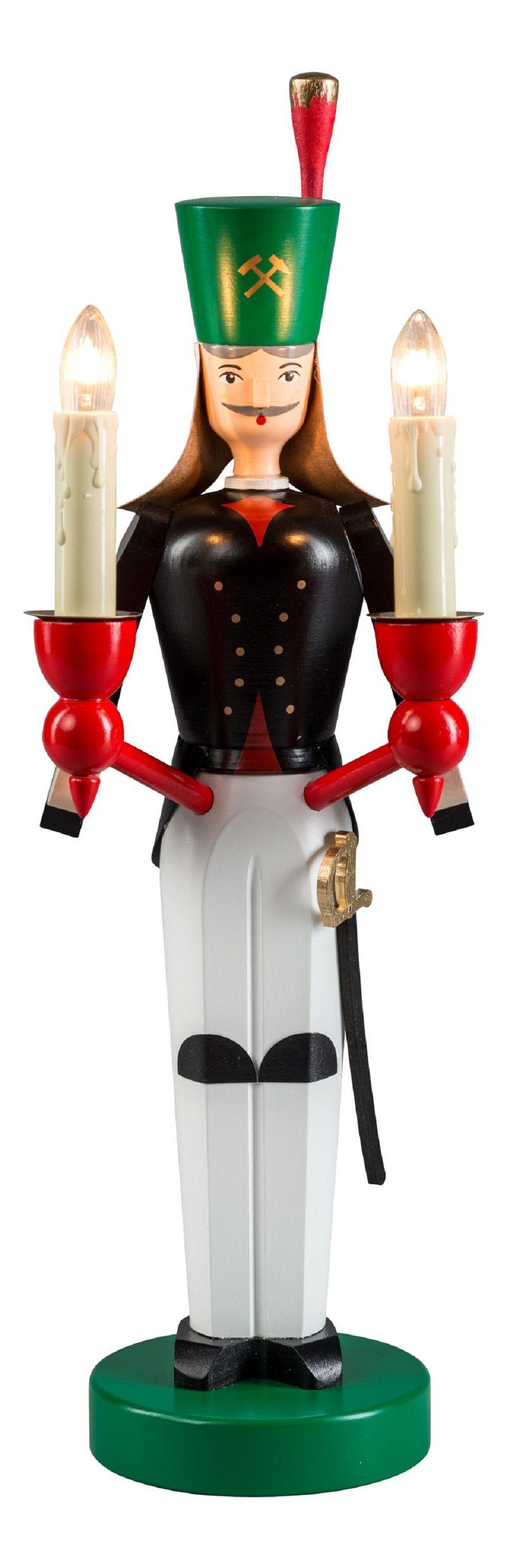 Erzgebirgische Volkskunst Richard Glässer GmbH Weihnachtsfigur Richard Glässer Bergmann elektrisch beleuchtet (1 St), Handarbeit aus dem Erzgebirge