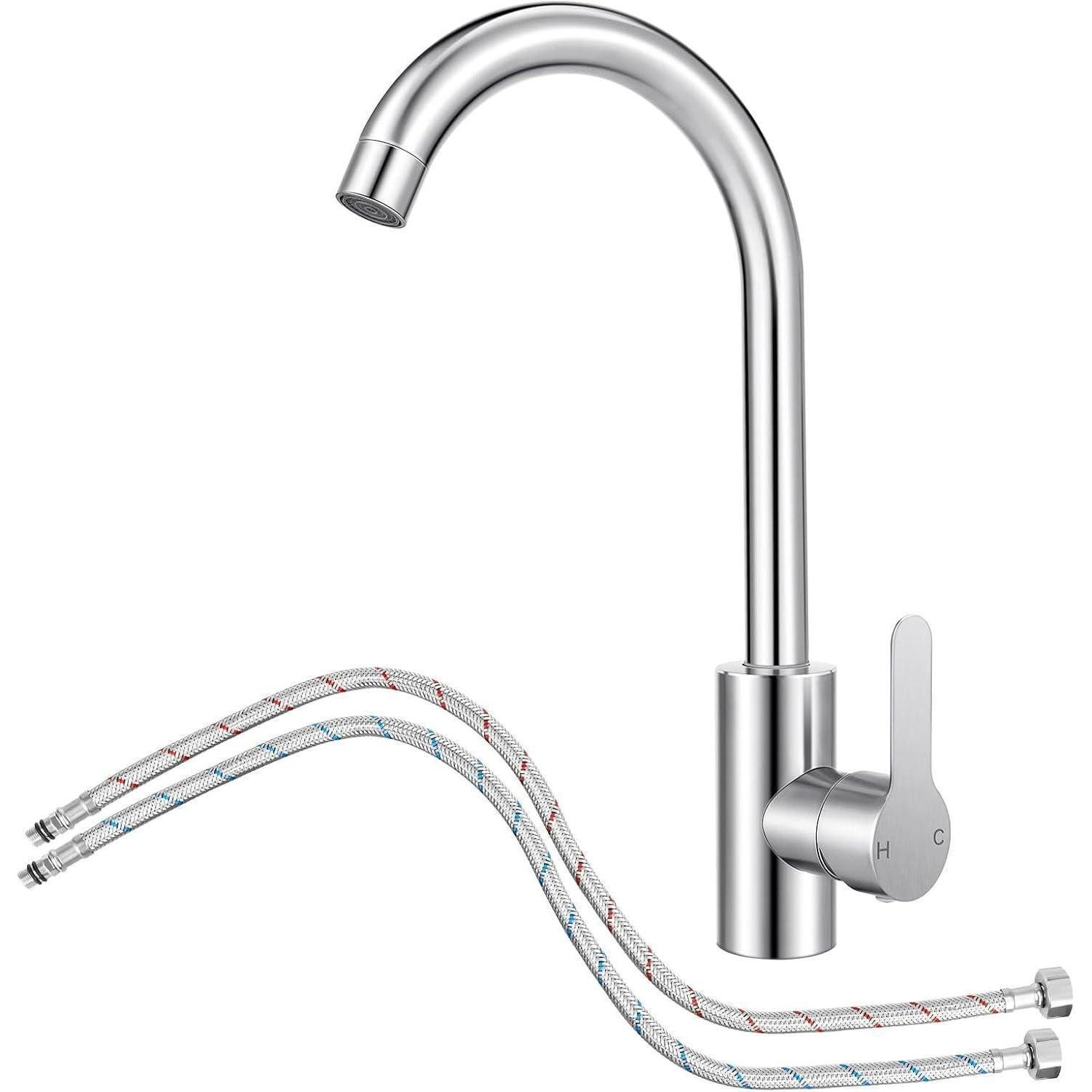 Küchenarmatur Wasserhahn Mischbatterie Einhand 360 Drehbar Hochdruck Modern