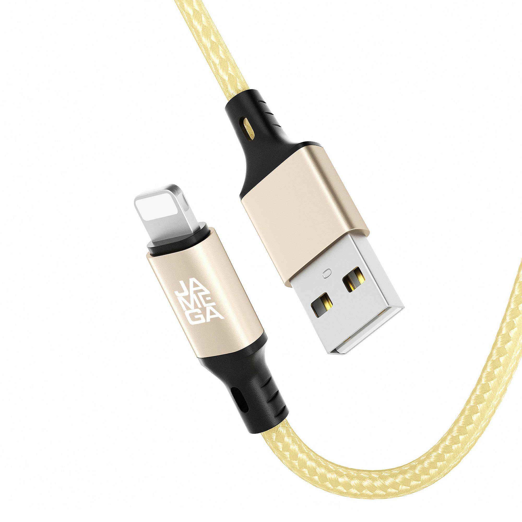 JAMEGA USB Электропровод kompatibel mit iPhone Nylon USB A auf 8-Pin Зарядный кабель - Lightningkabel, USB A, 8-Pin (50 cm)