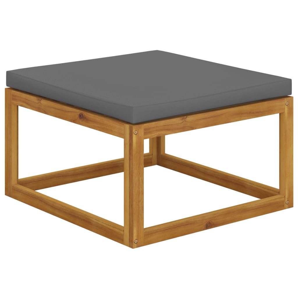 vidaXL Sofaelement Hocker mit Dunkelgrauem Kissen günstig online kaufen
