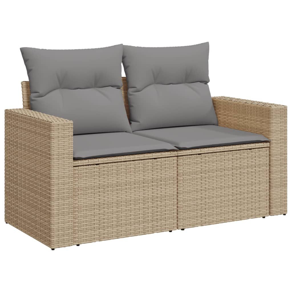 vidaXL Loungesofa Gartensofa mit Kissen 2-Sitzer günstig online kaufen