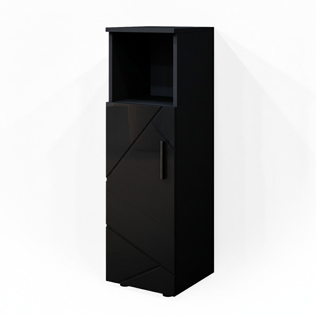Vicco Midischrank Irma, Anthrazit Hochglanz, 30 x 95 cm (1-St)