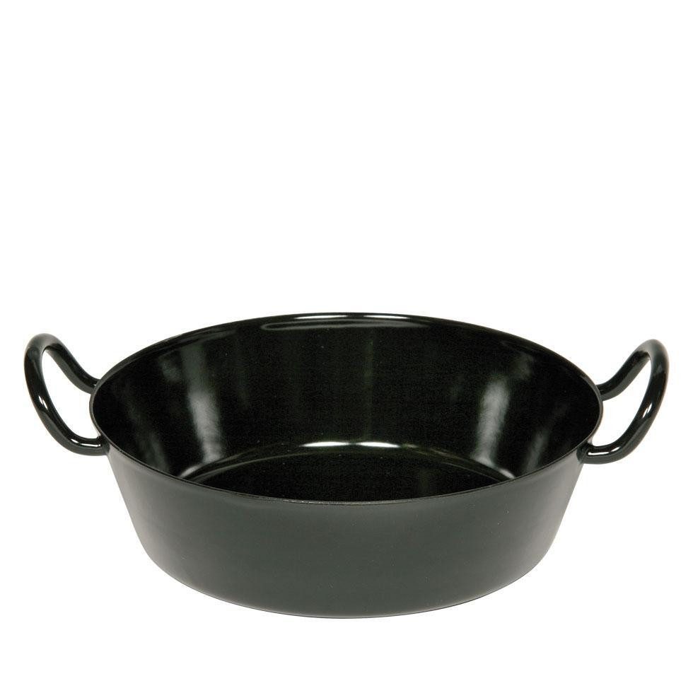 Riess Servierpfanne Schnitzelpfanne, Emaille, Ø 30 cm, 2,2 l, Induktion, backofengeeignet