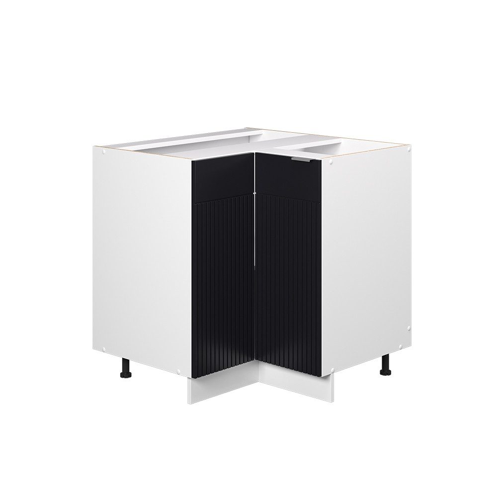 Vicco Eckunterschrank Fame-Line, Schwarz gestreift/Weiß, 80.5 günstig online kaufen