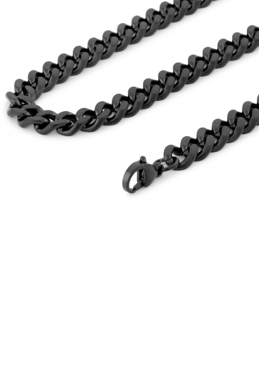 Edelstahlkette Fibra Kette Mattschwarz - 9mm 40 cm // 15.74 in