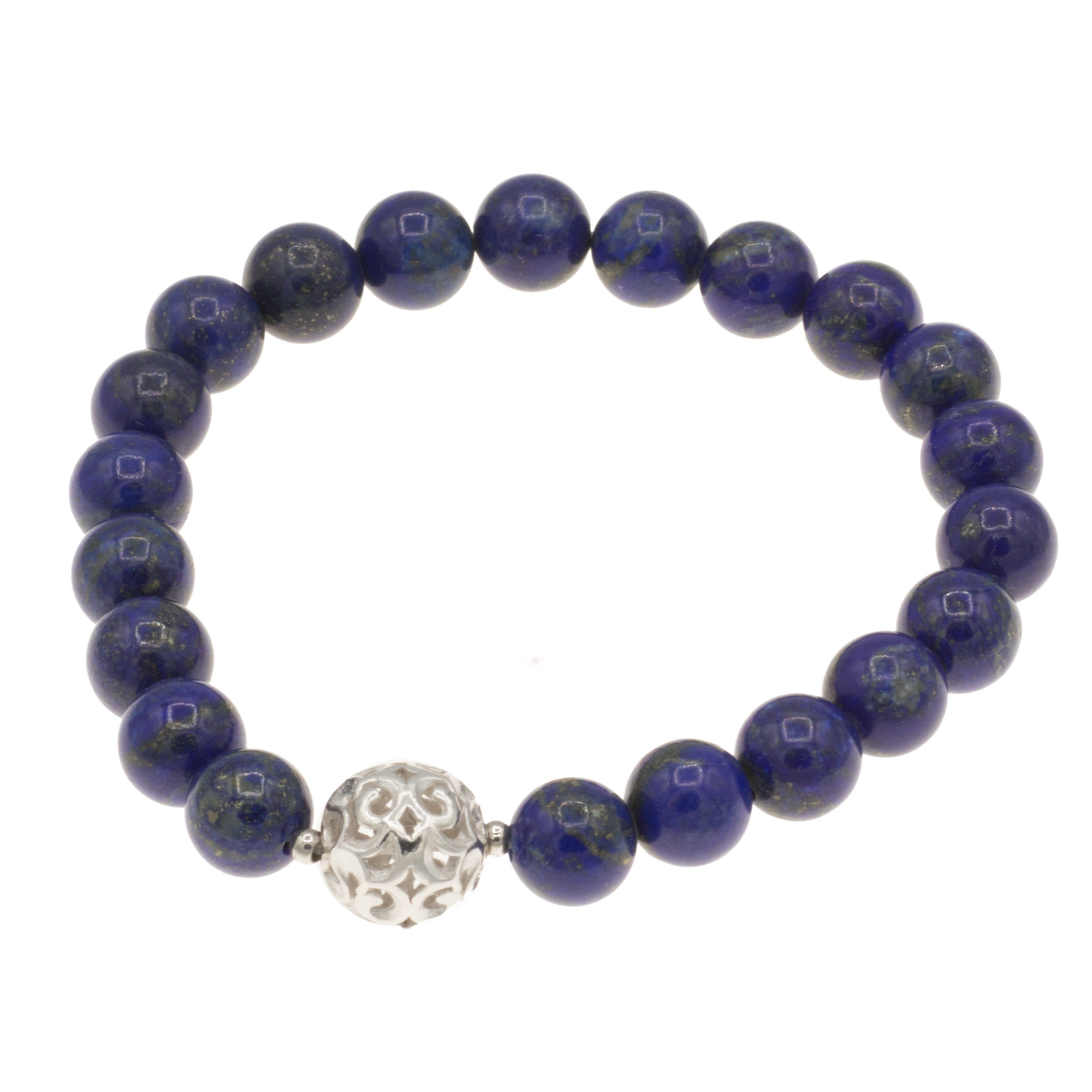 Bella Carina Perlenarmband Armband mit Lapislazuli und Silber Perle, mit ho günstig online kaufen