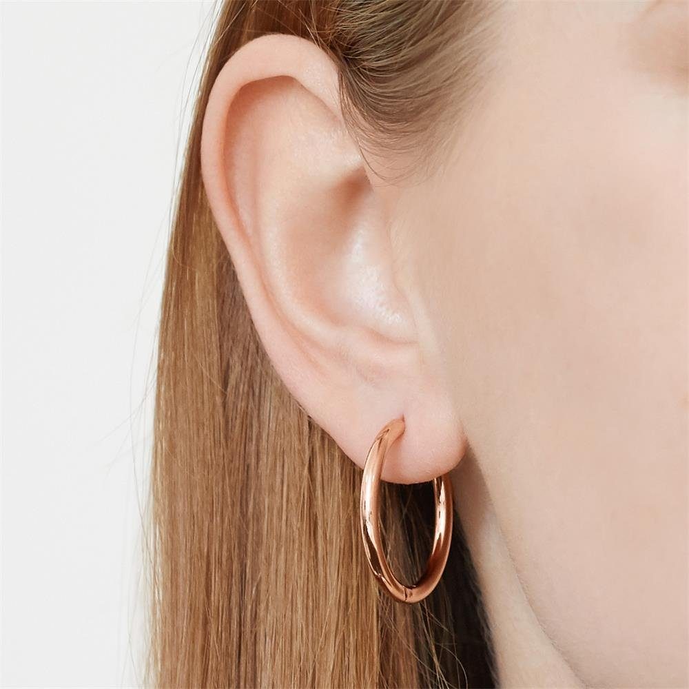 Unique Paar Creolen Creolen aus Edelstahl Roségold E5117-25 günstig online kaufen