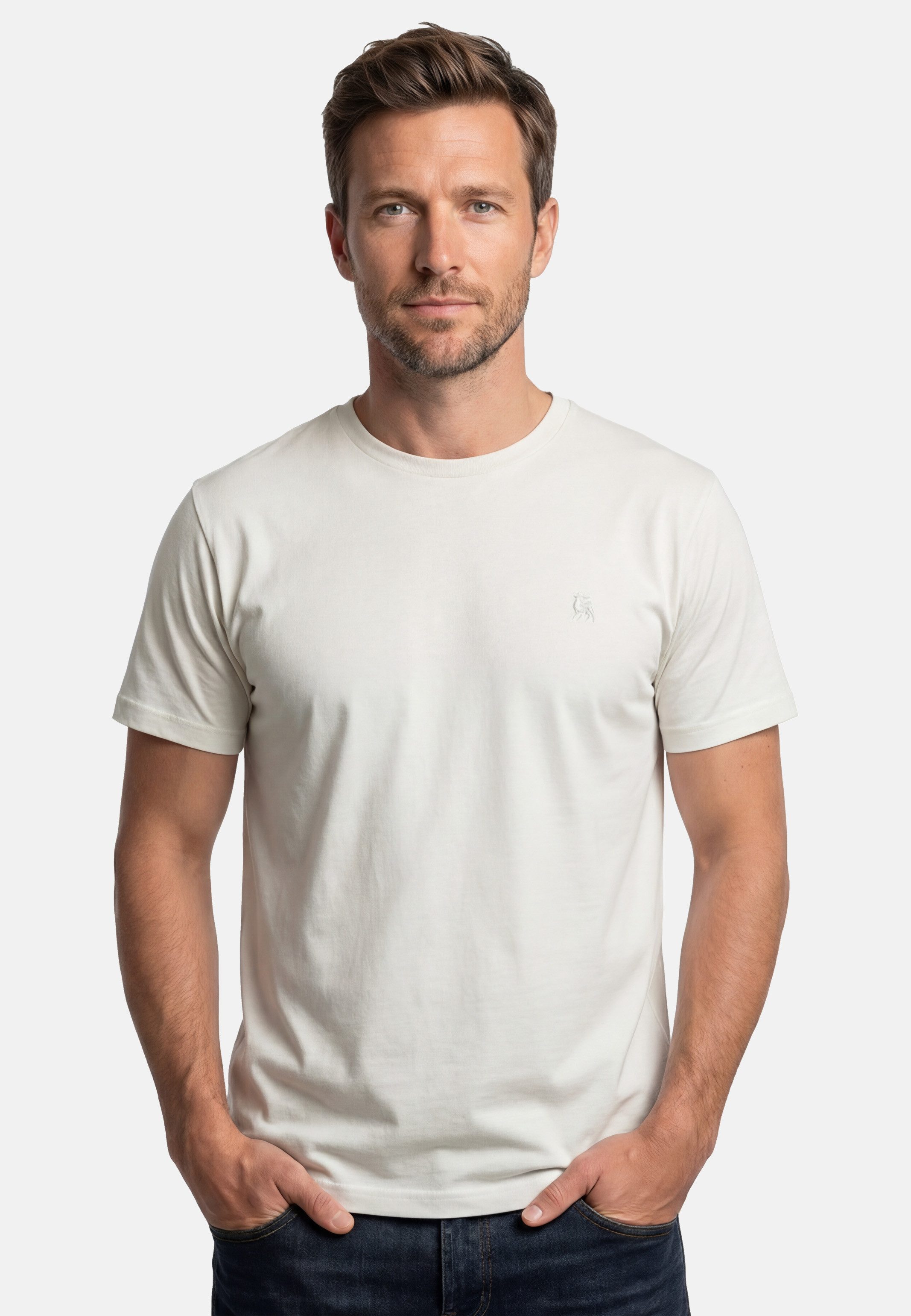 LERROS T-Shirt 3er Pack Basic (Spar-Set, 3-tlg) T-Shirt - Baumwolle - Atmungsaktiv - Atmungsaktive Baumwolle