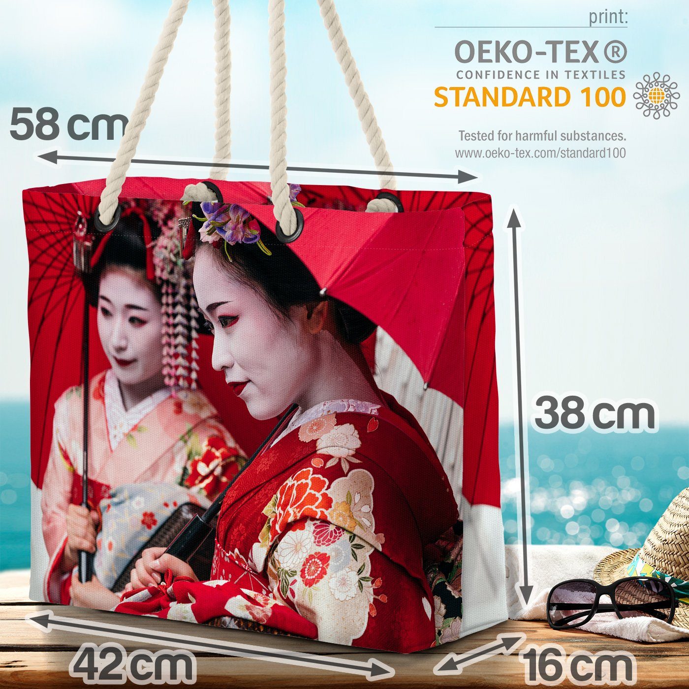 asiatisch geishas Asien schönh Maiko VOID attraktiv asien China (1-tlg), attraktion Strandtasche