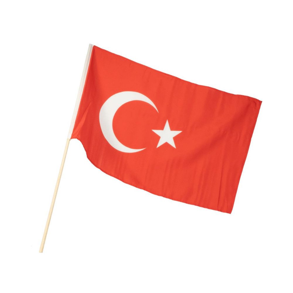 Fahne Türkei-Fahne 40x60cm mit Holzstock