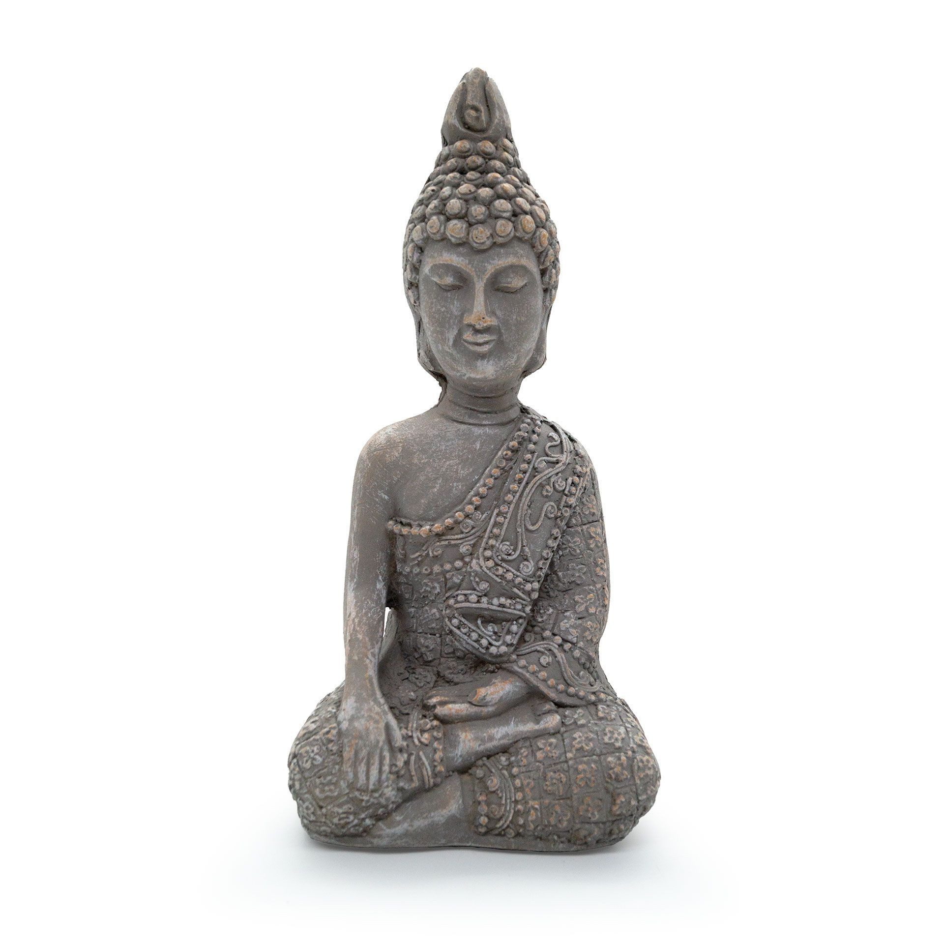 K&L Wall Art Buddhafigur Feng Shui Deko Buddhastatue meditierende Buddha Figur, Fensterbankdeko aus Kunststein