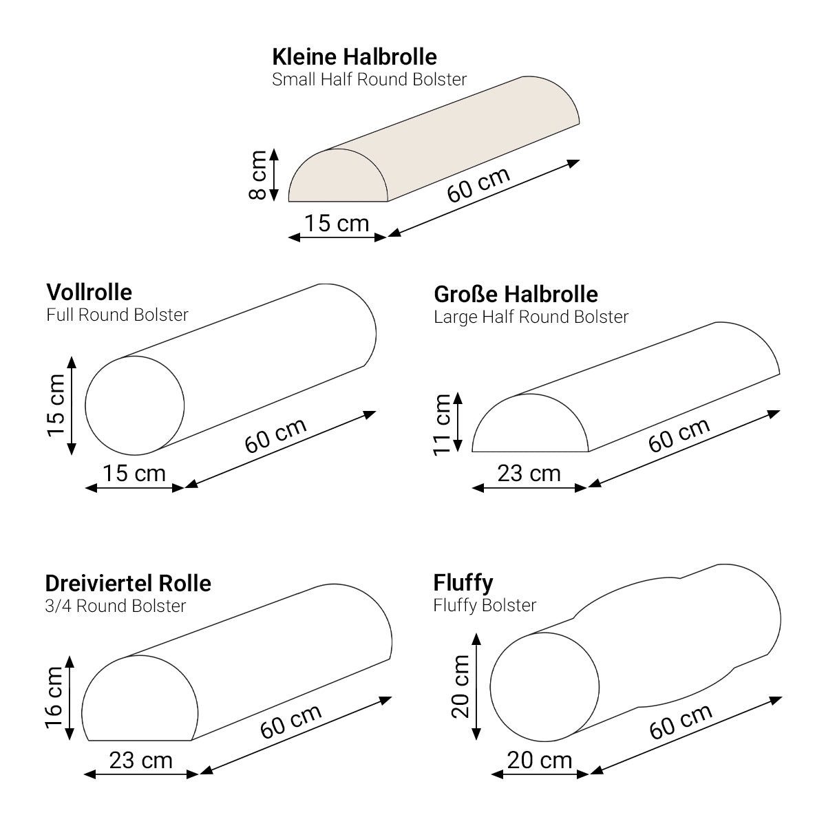 ZEN MASSAGE WARE Massageliege Zen Kleine Halbrolle für Fuß- und Kniegelenke (1-St)