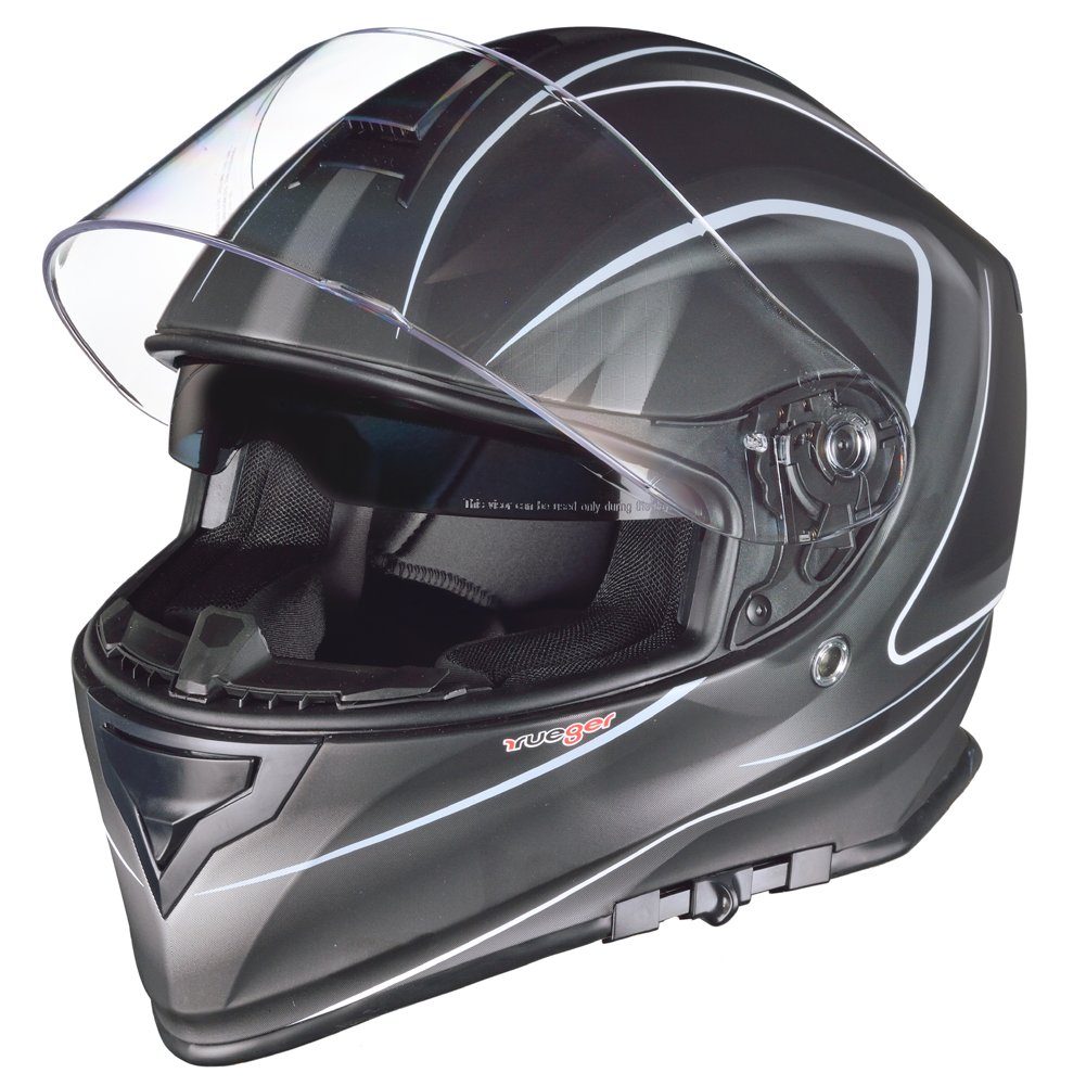 rueger-helmets Motorradhelm Kind Integralhelme teil. mit Sonnenvisier & Pinlock1380-1560 g XXS-XXL
