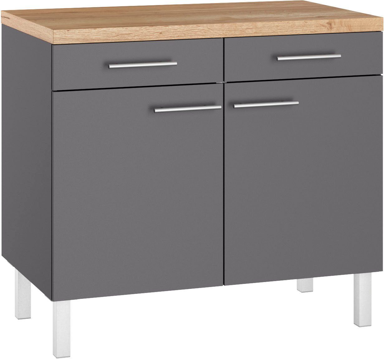 OPTIFIT Unterschrank Breite 100 cm, 2 Türen, 2 Schubkästen günstig online kaufen