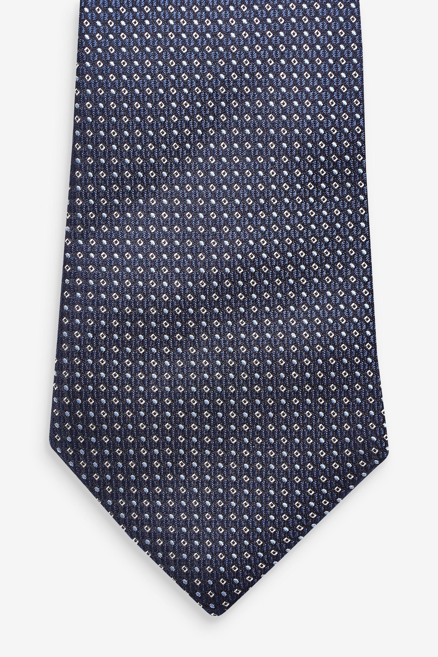 Next Krawatte Signature-Krawatte "Made in Navy Blue Italy" Pattern (1-St)