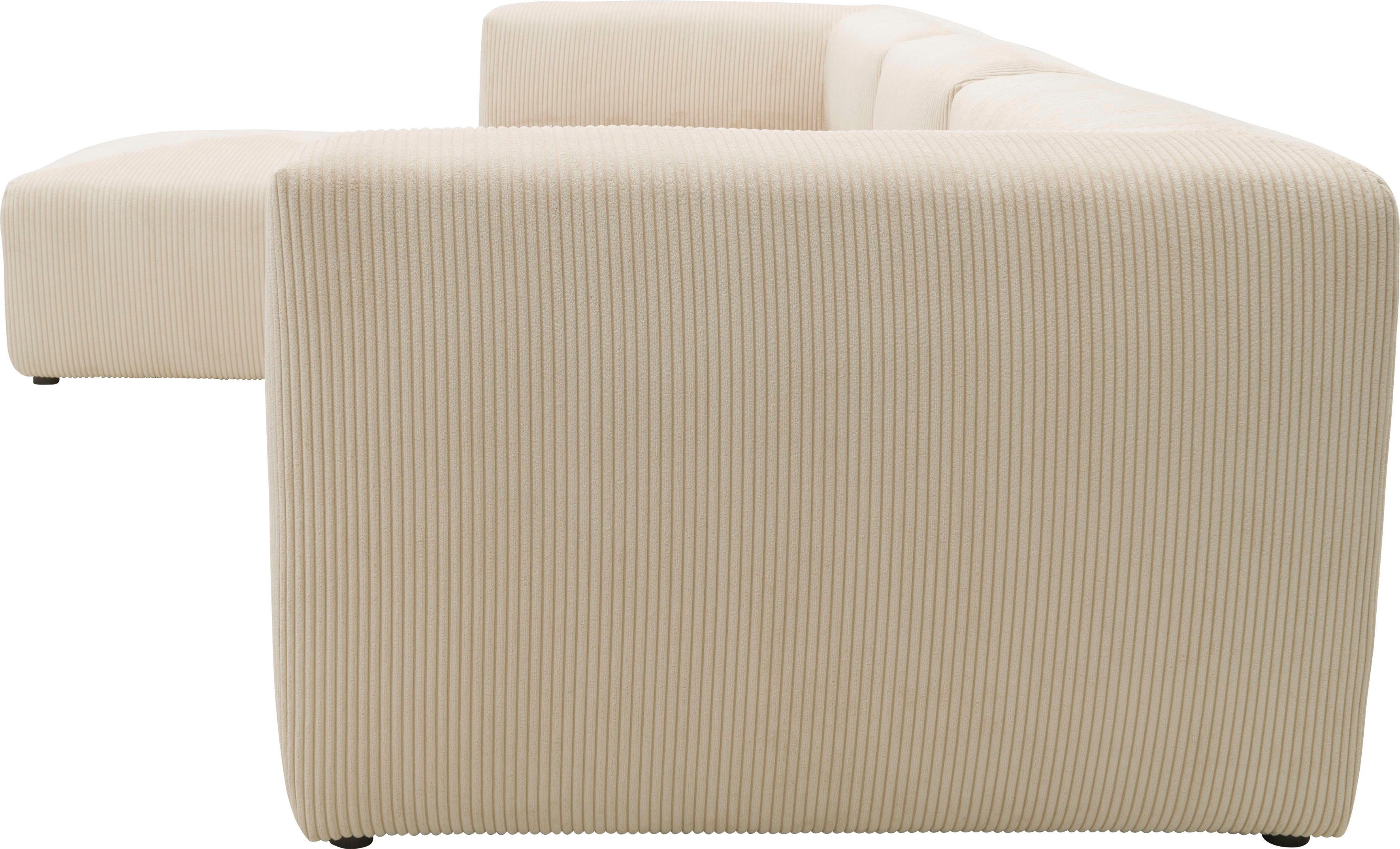 Eck- creme RAUM.ID und Cord-Bezug, Modulsofa, Ecksofa Hocker bestehend Gerrid, Mittelelement + aus