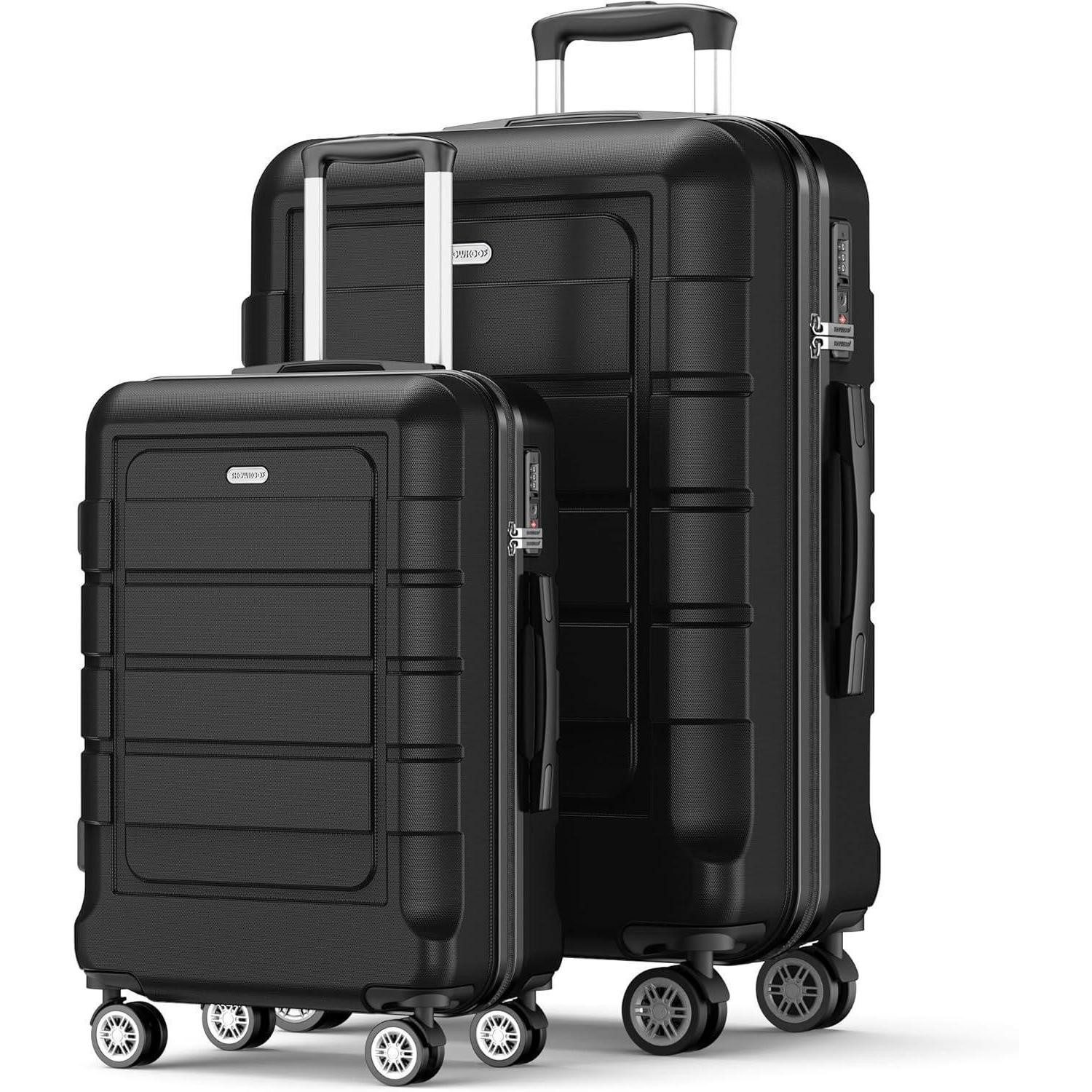 LuxusKollektion Kofferset Hartschalenkoffer Set Leicht ABS+PC Reisekoffer TSA Schloss 4 Rollen