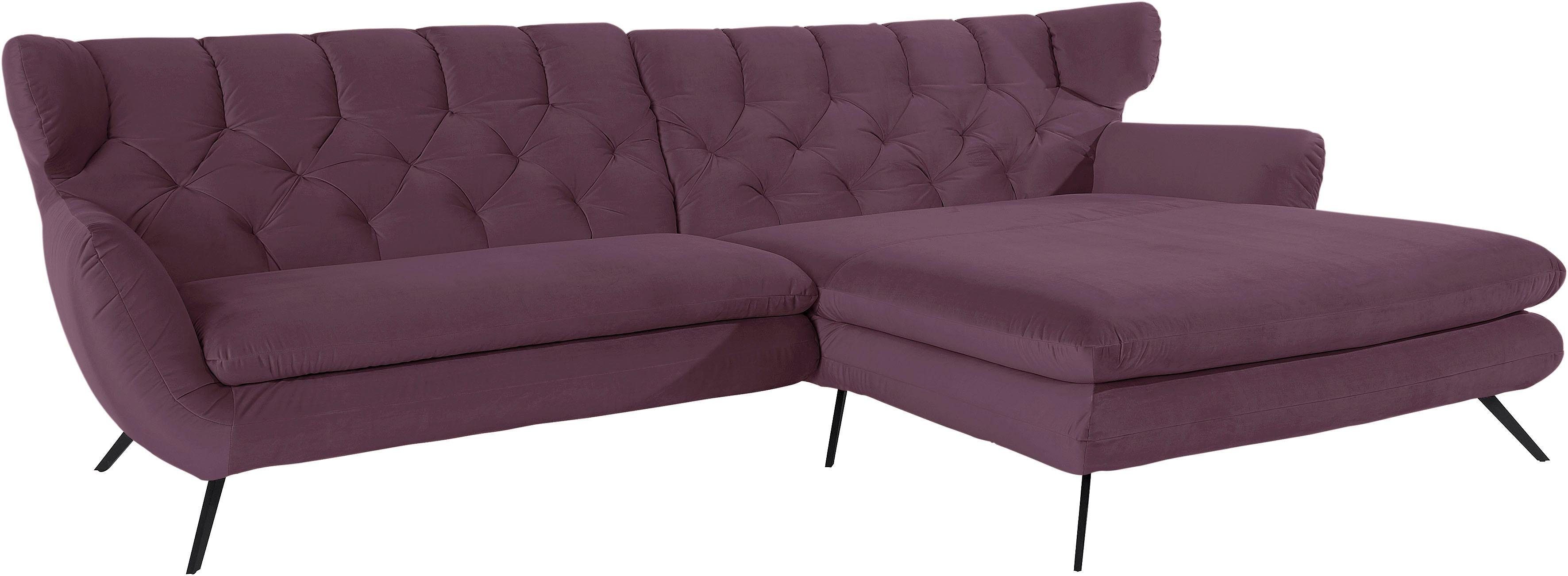 3C Candy Ecksofa Beatrice Designsofa in moderner Retrooptik, bequem und ext günstig online kaufen