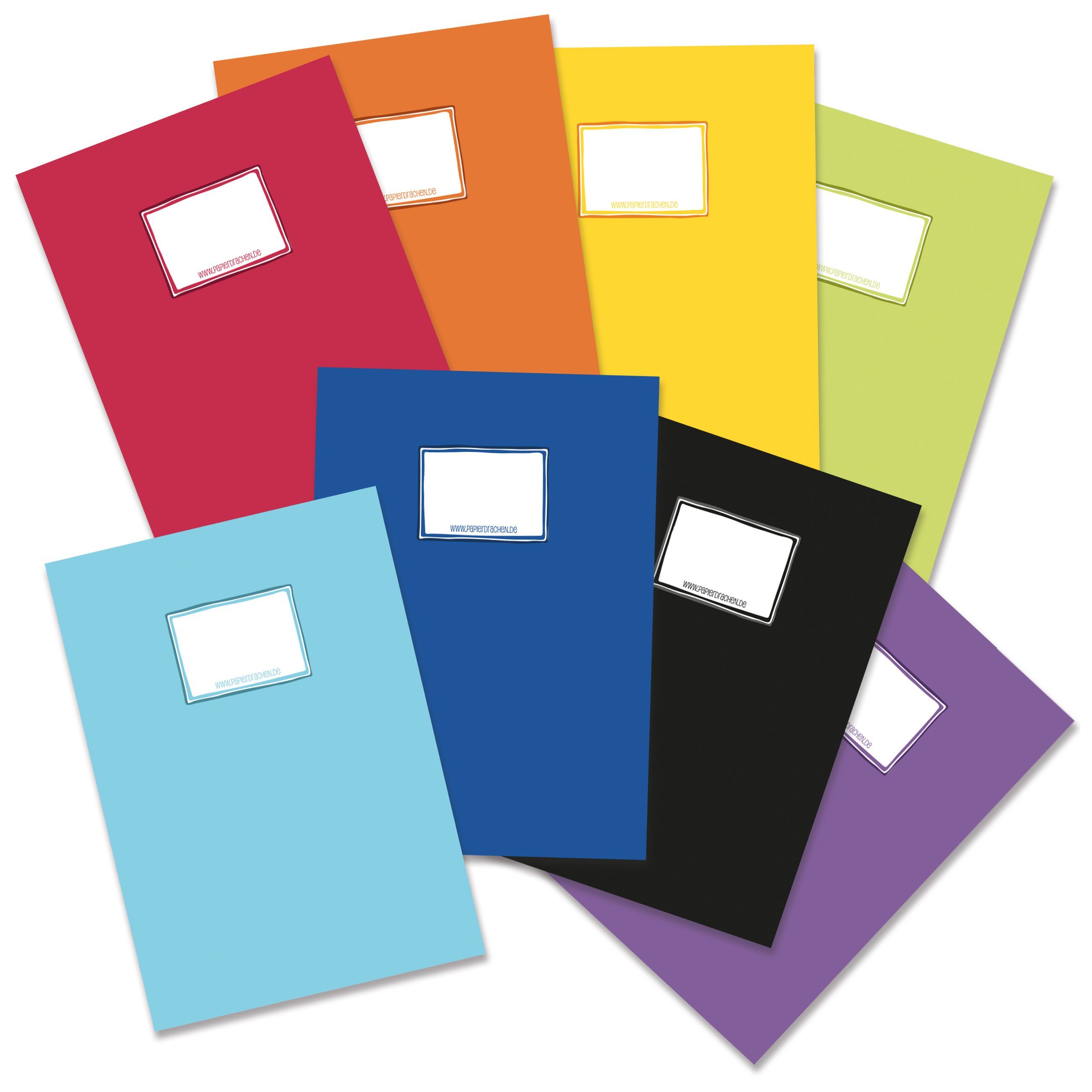 PAPIERDRACHEN Schulheft Heftumschläge - DIN A4, Papierheftumschläge