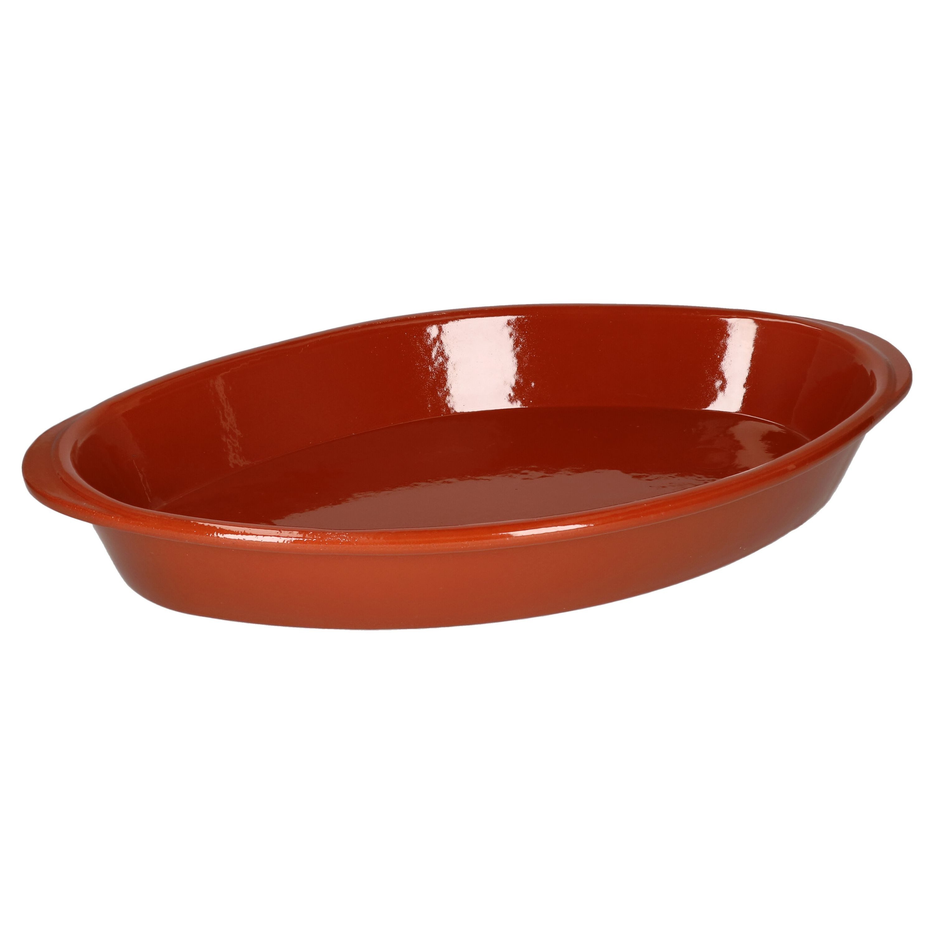 MamboCat Auflaufform Ovale Auflaufform Boris Ton 39x23cm Größe L Mittelalter, Steingut