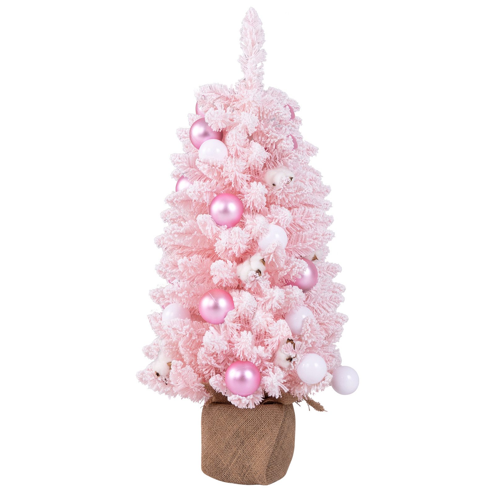 COSTWAY Künstlicher Weihnachtsbaum, 90cm, 136 Spitzen, inkl. Ornamente