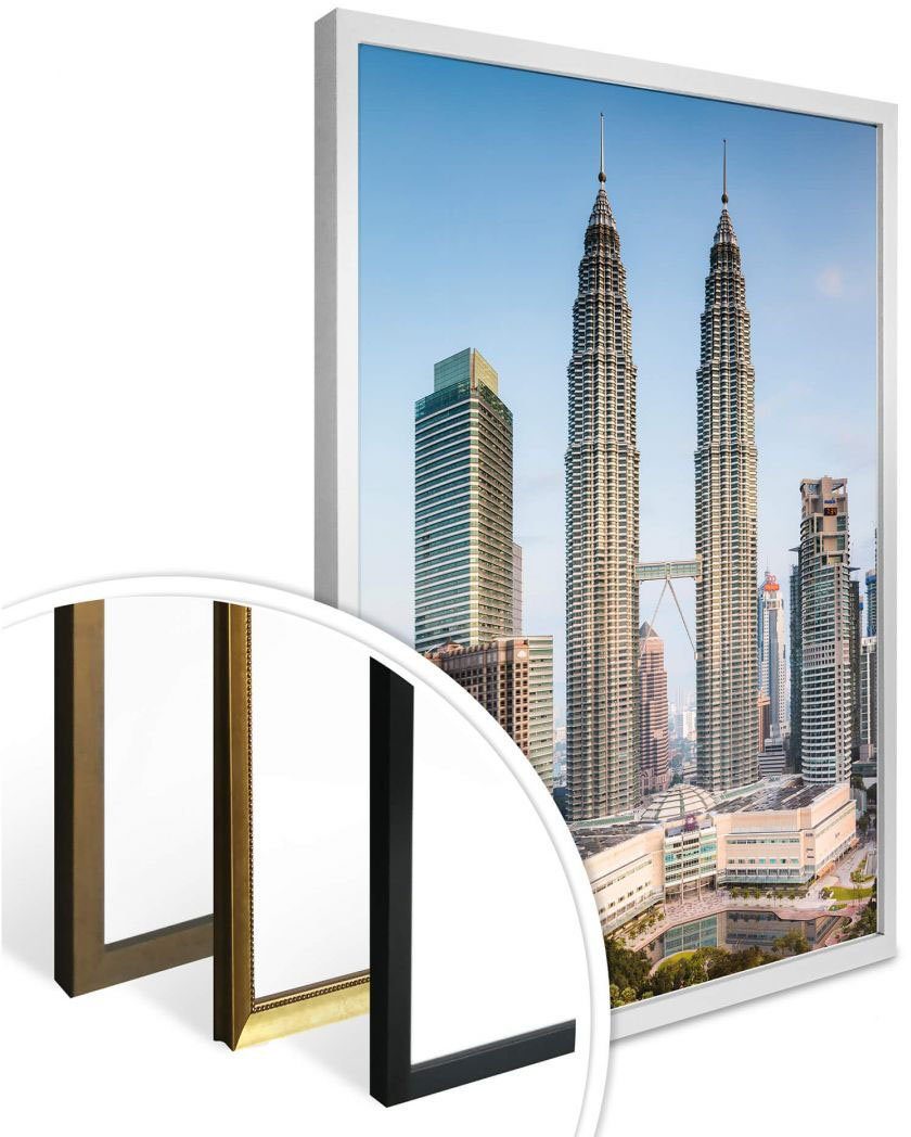 Wall-Art Poster Petronas St), Towers (1 Wandposter Wandbild, Poster, Kuala Bild, Gebäude Lumpur