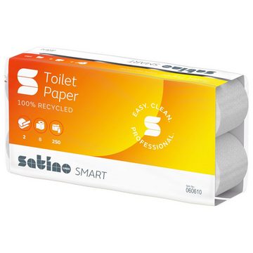 Satino SMART Toilettenpapier Satino Smart Toilettenpapier Kleinrollen 2-lagig 250 Blatt (64-St)