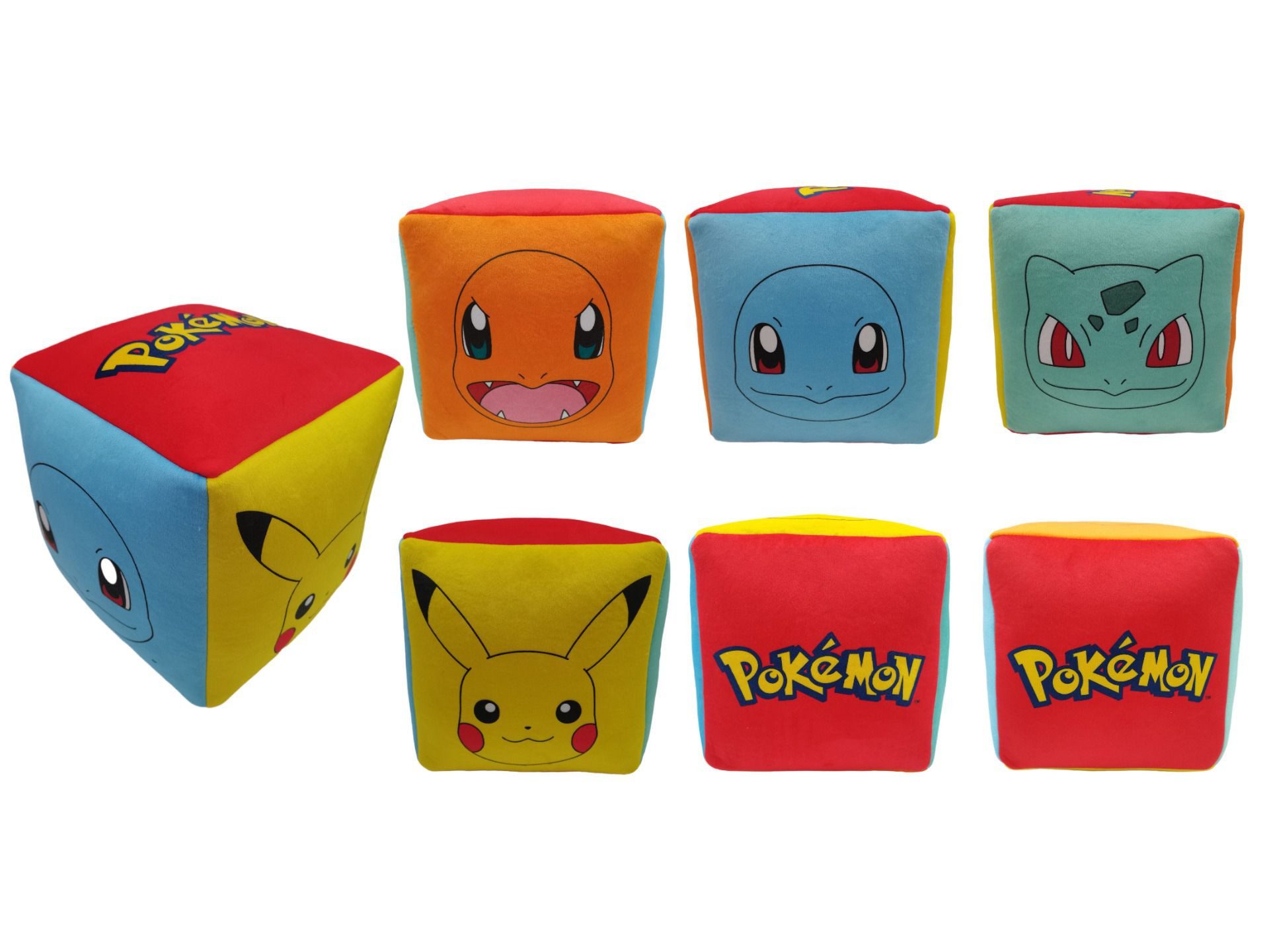 POKÉMON Dekokissen Würfel-Kissen Kuschelkissen Perfektes Dekokissen für jedes Zimmer