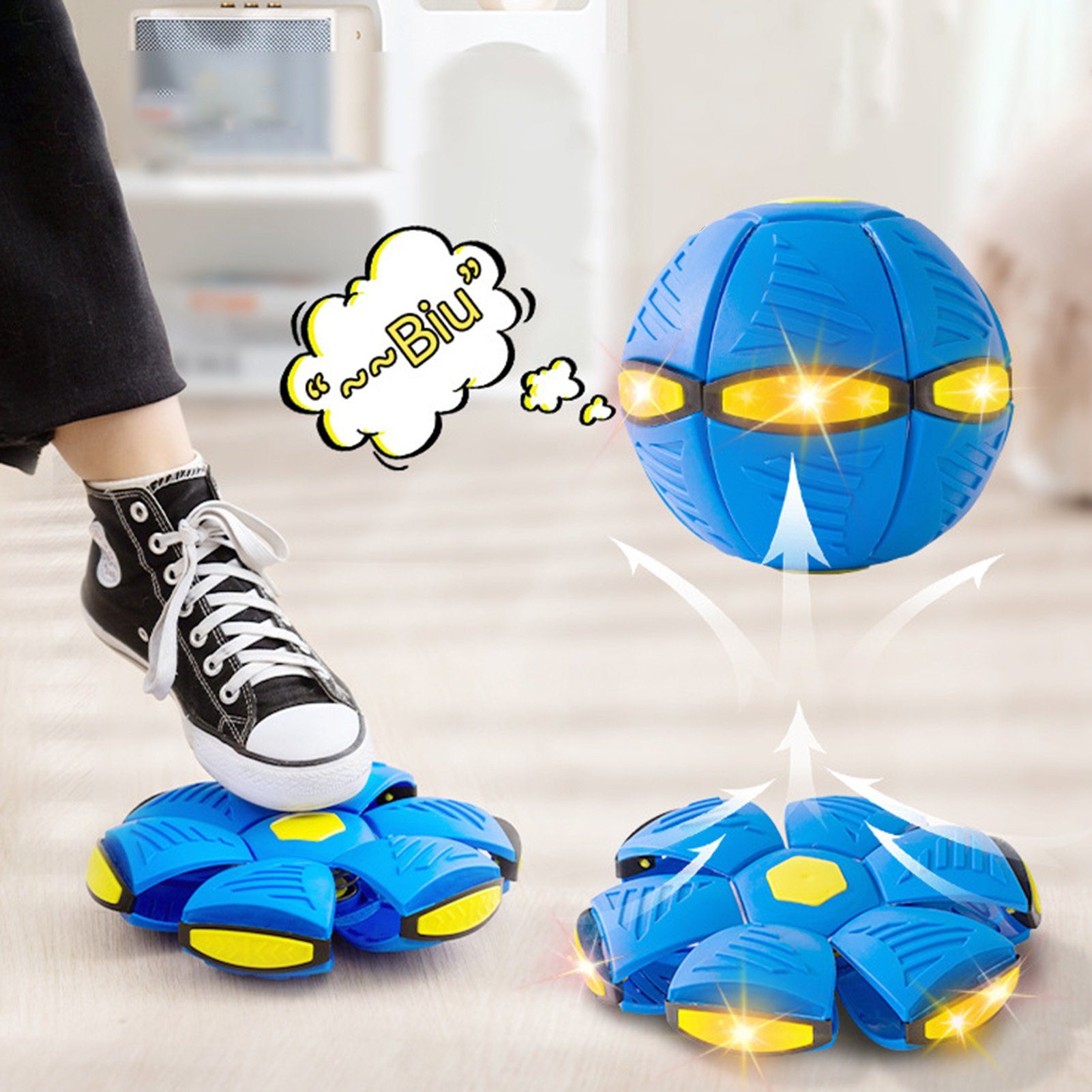 Pet, Hunde, Ballspielzeug Interaktives, Stomp Blusmart Hüpfendes Tierball blue Lichter Spiralball Für Tierball 3