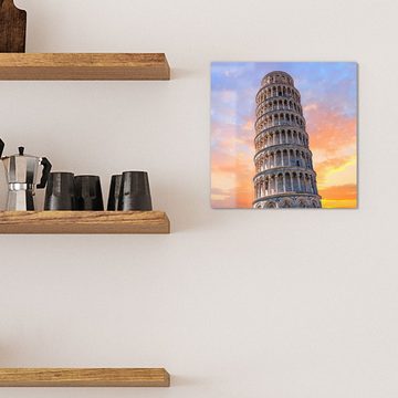 DEQORI Magnettafel 'Der Schiefe Turm von Pisa', Whiteboard Pinnwand beschreibbar