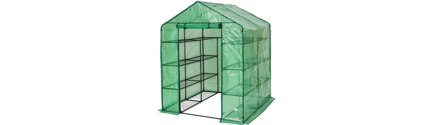 tectake Gewächshaus »Gewächshaus mit Plane quadratisch«, UV