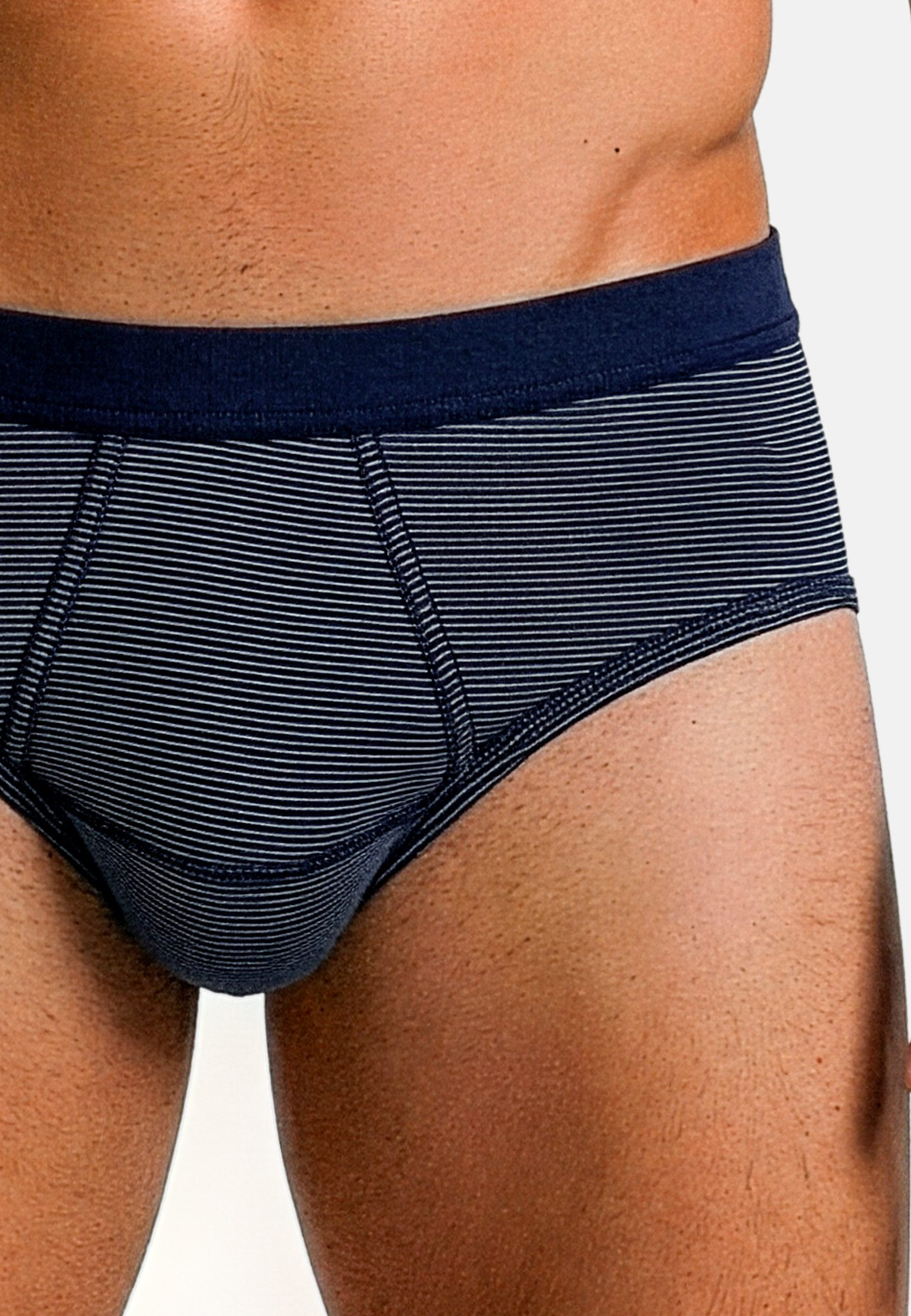 ESGE - Die Wäsche-Macher Slip 5er Pack - Feinripp Ringel (Spar-Set, 5-St) Slip / Unterhose - Baumwolle - mit Eingriff