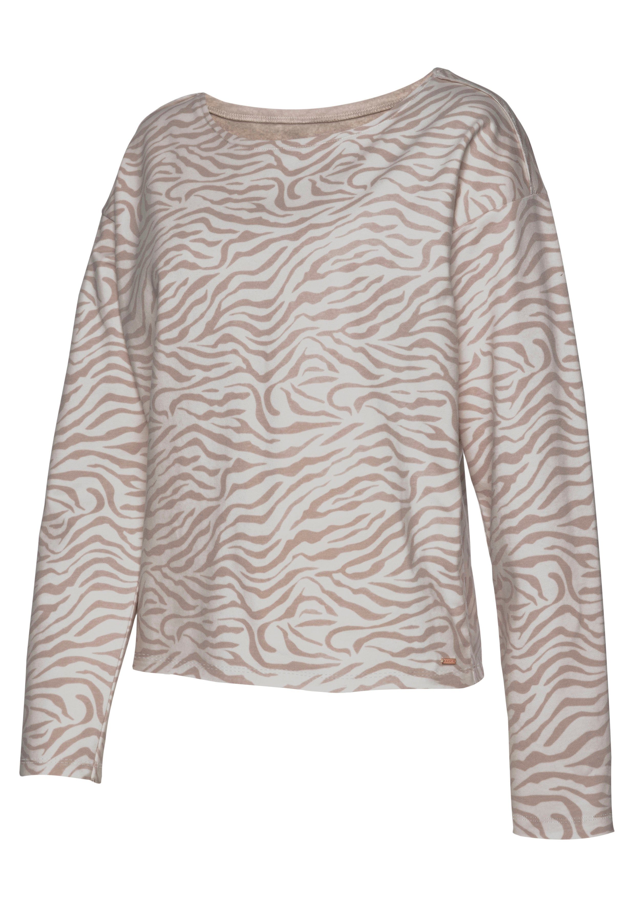 LASCANA Sweatshirt Langarmshirt in locker sitzendem Schnitt, Loungewear – Bild 5 von 5