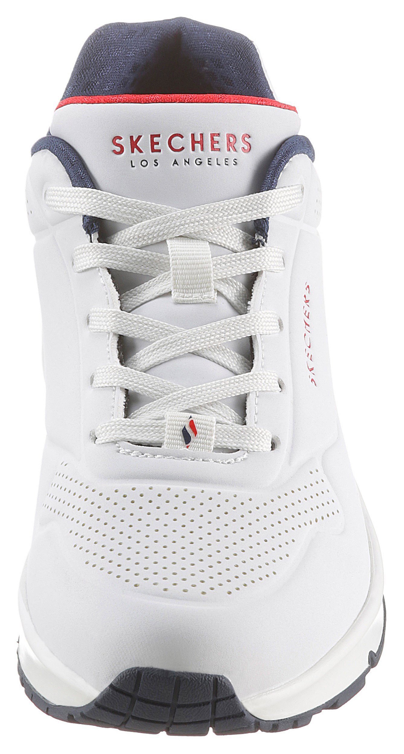 Uno Air - feiner white Perforation Skechers Wedgesneaker on mit Stand