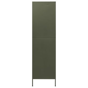 furnicato Kleiderschrank Olivgrün 90x50x180 cm Stahl