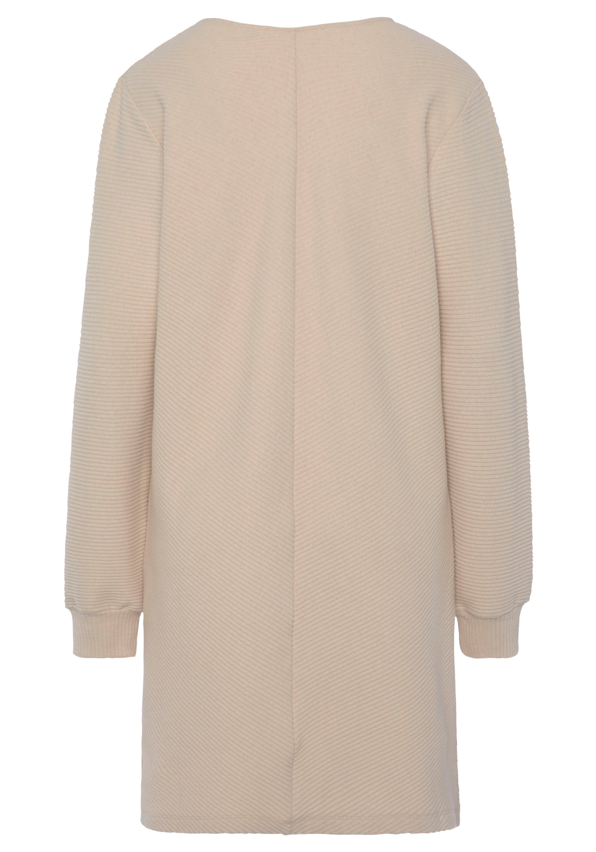 s.Oliver Sweatkleid Langarmkleid aus Ripp-Qualität mit Teilungsnaht, Loungewear