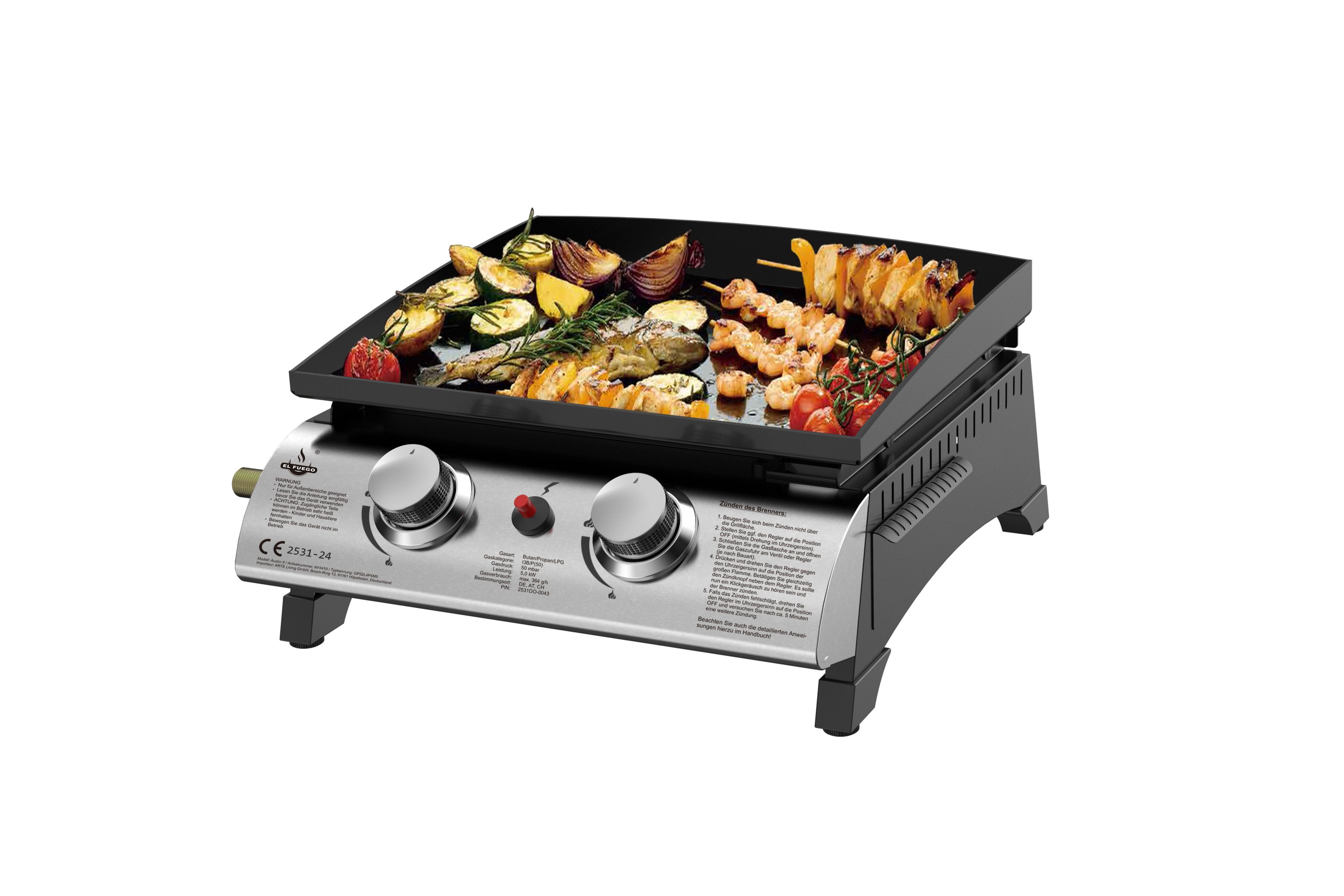 EL FUEGO Gasgrill Plancha Gasgrill „AUSTIN II“ von ®