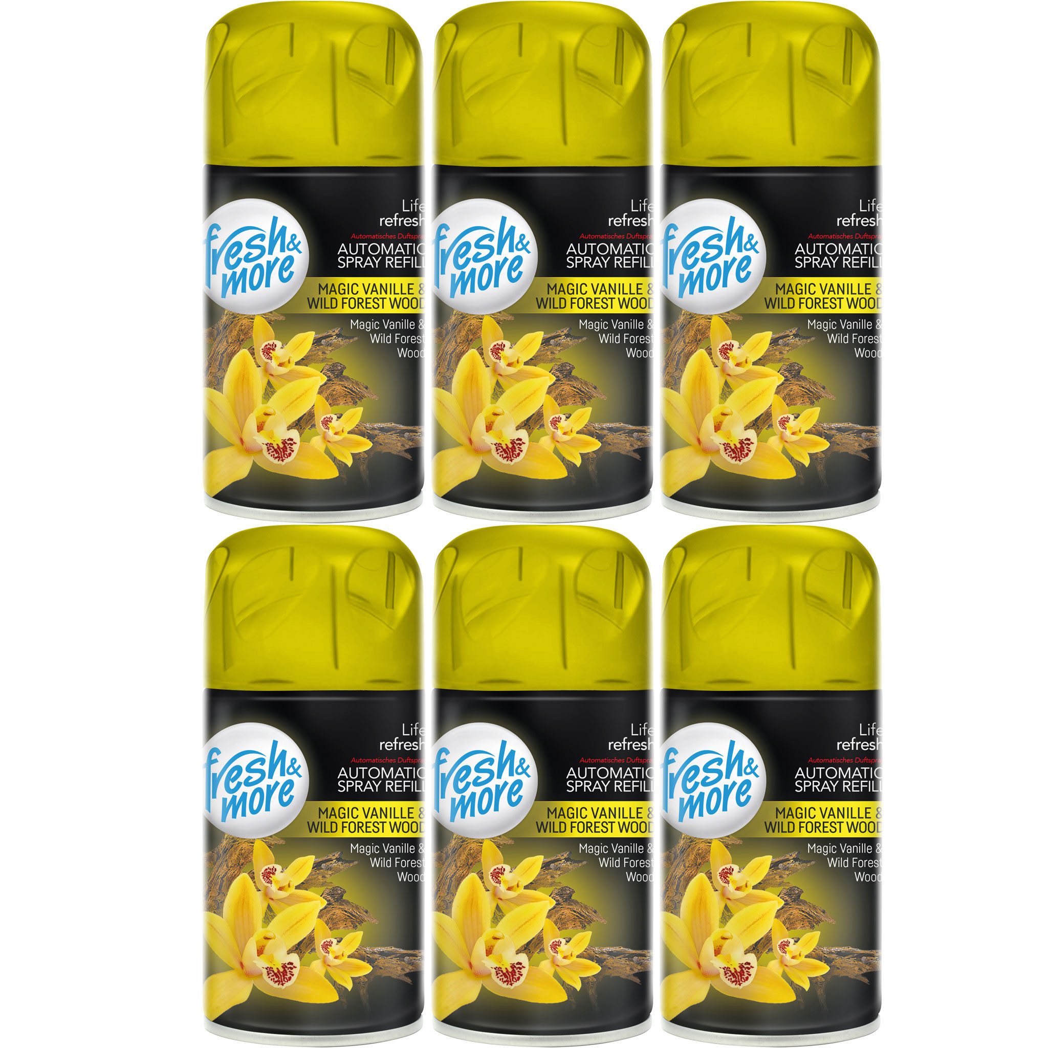 fresh & more Raumduft Lufterfrischer Nachfüller (6er Pack, 6-St., 250ml)
