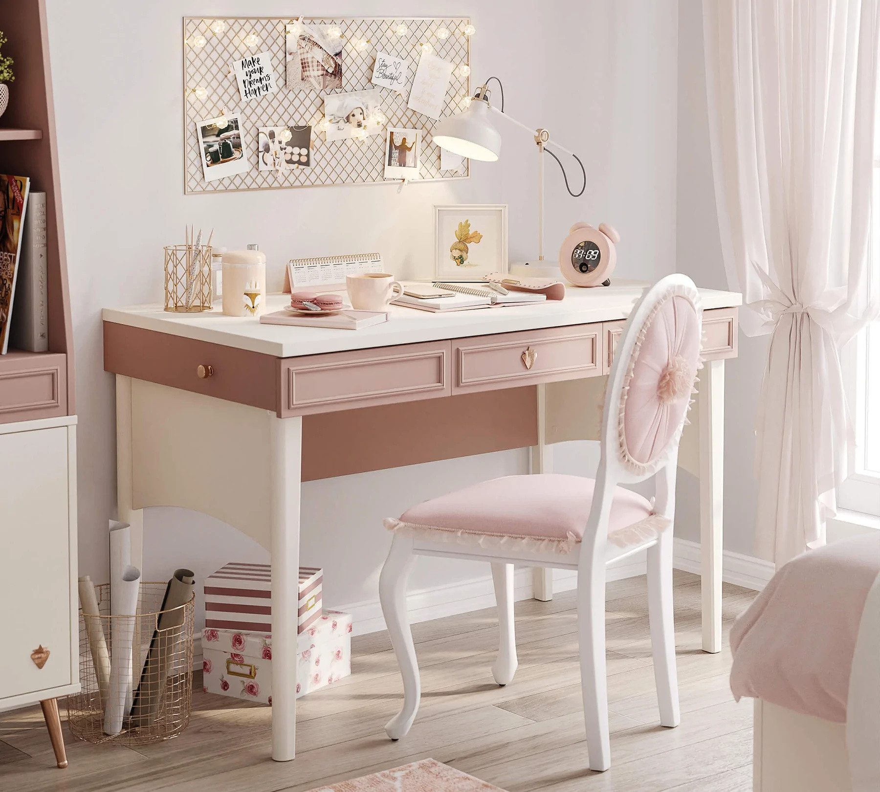 Möbel-Zeit Schreibtisch ELEGANCE, Optional mit Aufsatz