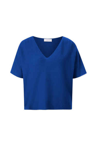 Rich & Royal Sweatshirt finegauge seamless pullover GRS, azzure blue