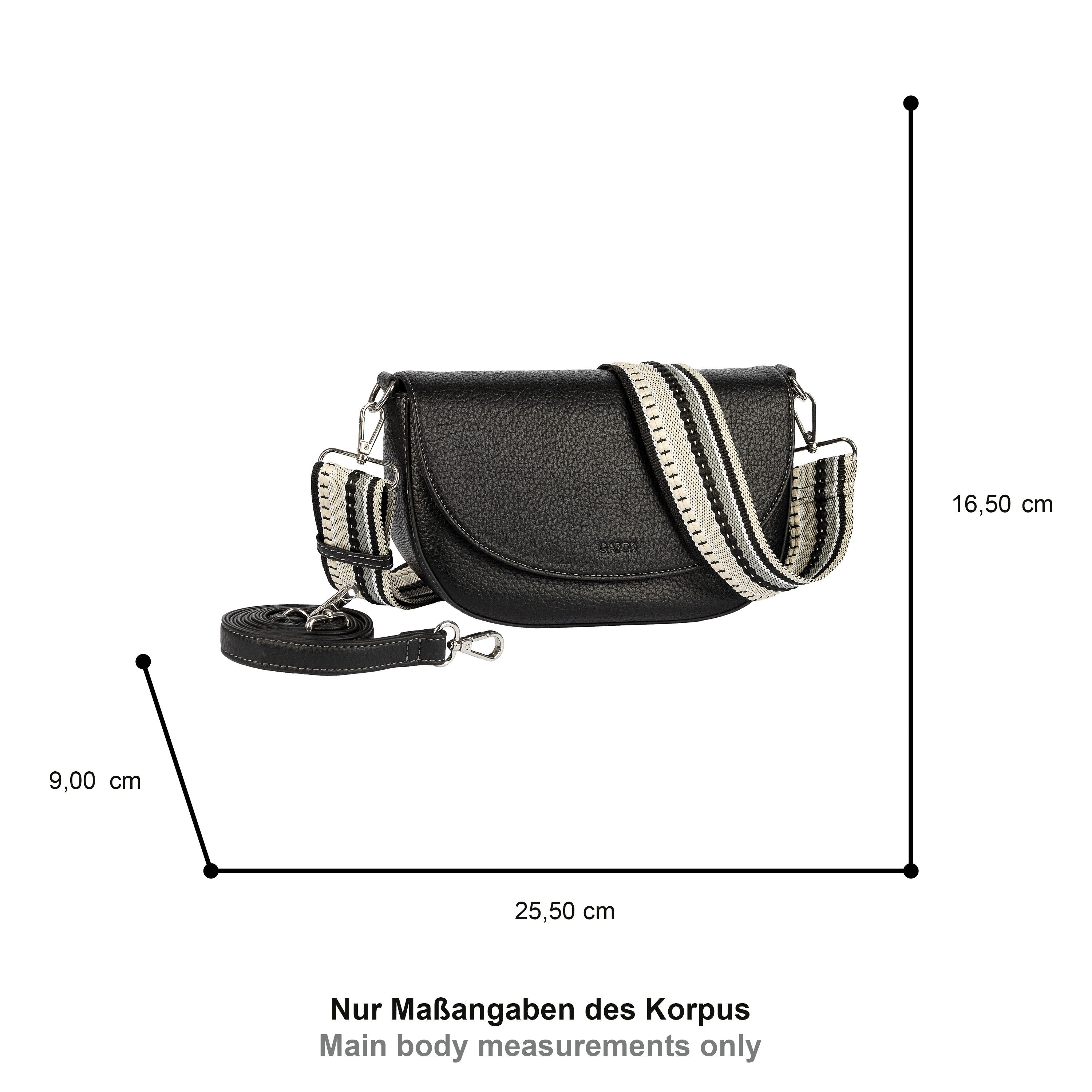 Gabor Umhängetasche Linda Summer (Set, 2-tlg., 2 Schultergurte: 1 Gewebeband, 1 aus hochwertigem Kunstleder), Damen Umhängetasche, Schultertasche mit dezentem Logo