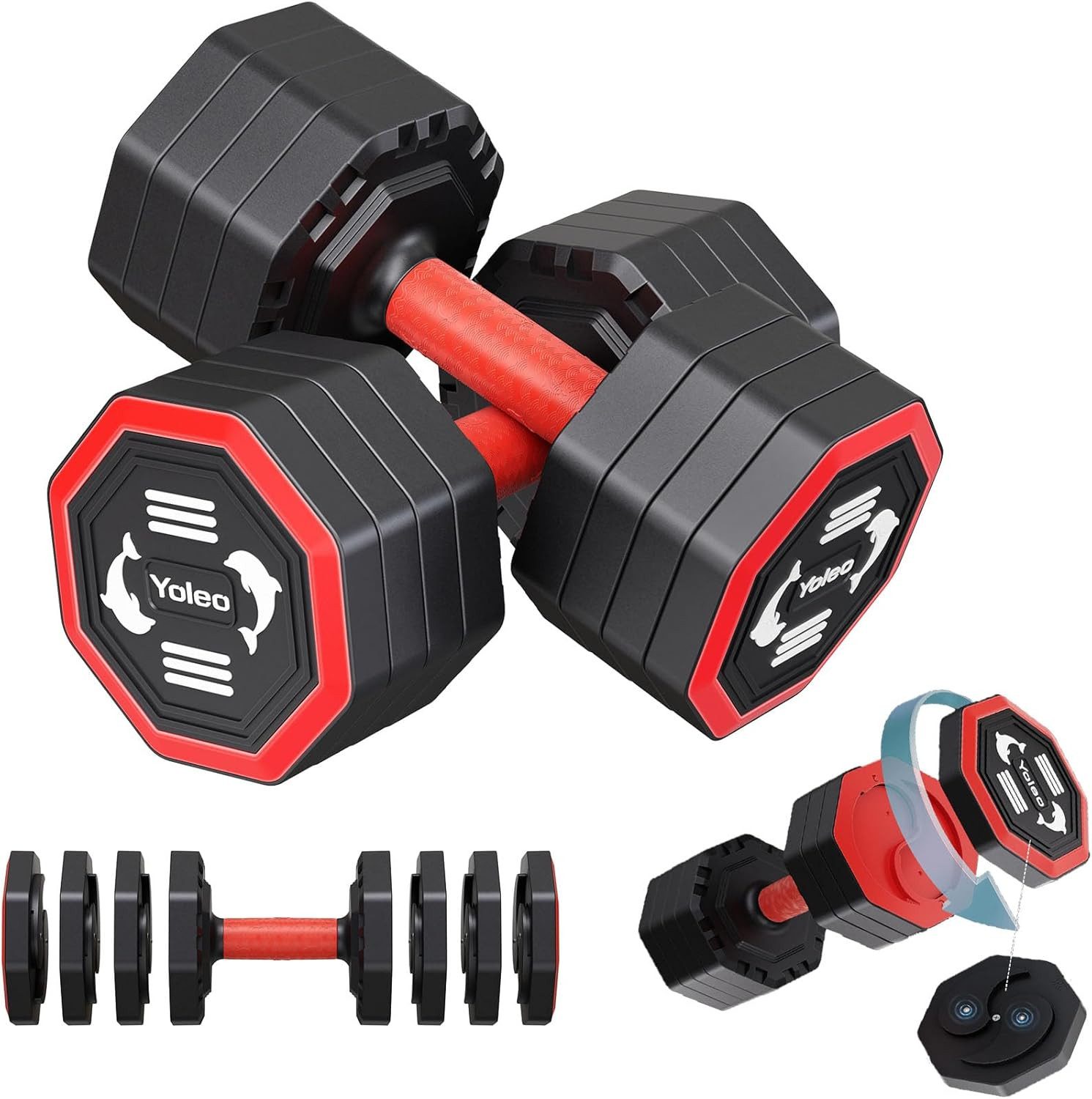 Dripex Hantel-Set 4-in-1 Verstellbare Hantel/Hantel-set, 4-10kg