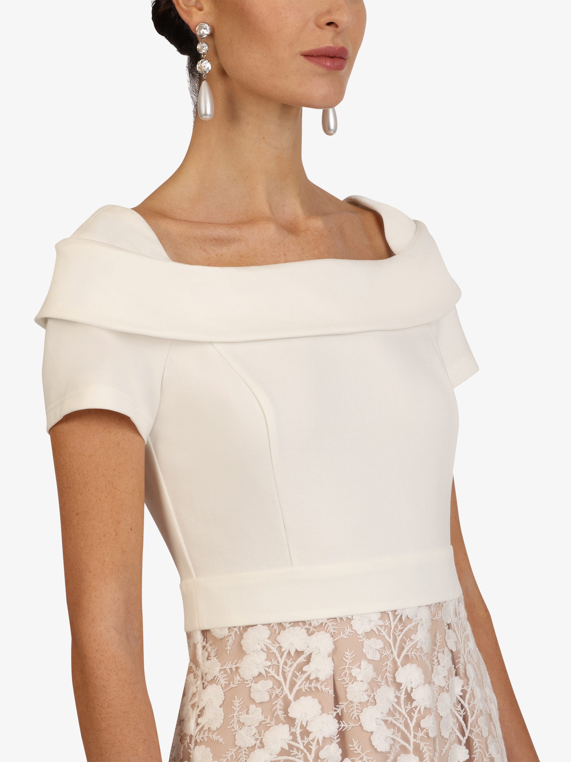 Kraimod Cocktailkleid mit Carmenkragen – Bild 4 von 5