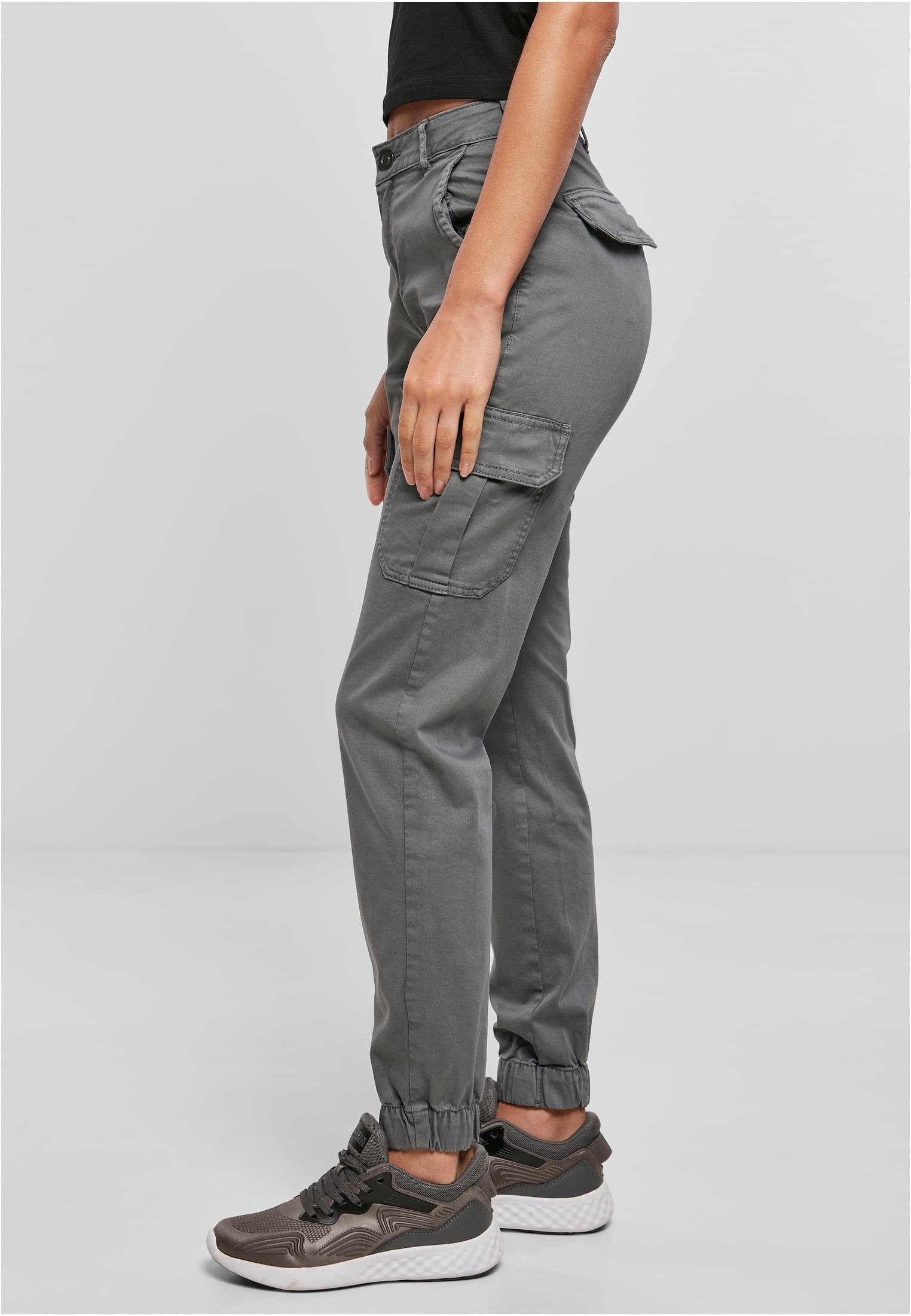 URBAN CLASSICS Cargohose Waist (1-tlg) Damen Cargo Ladies lightshadow Pants High