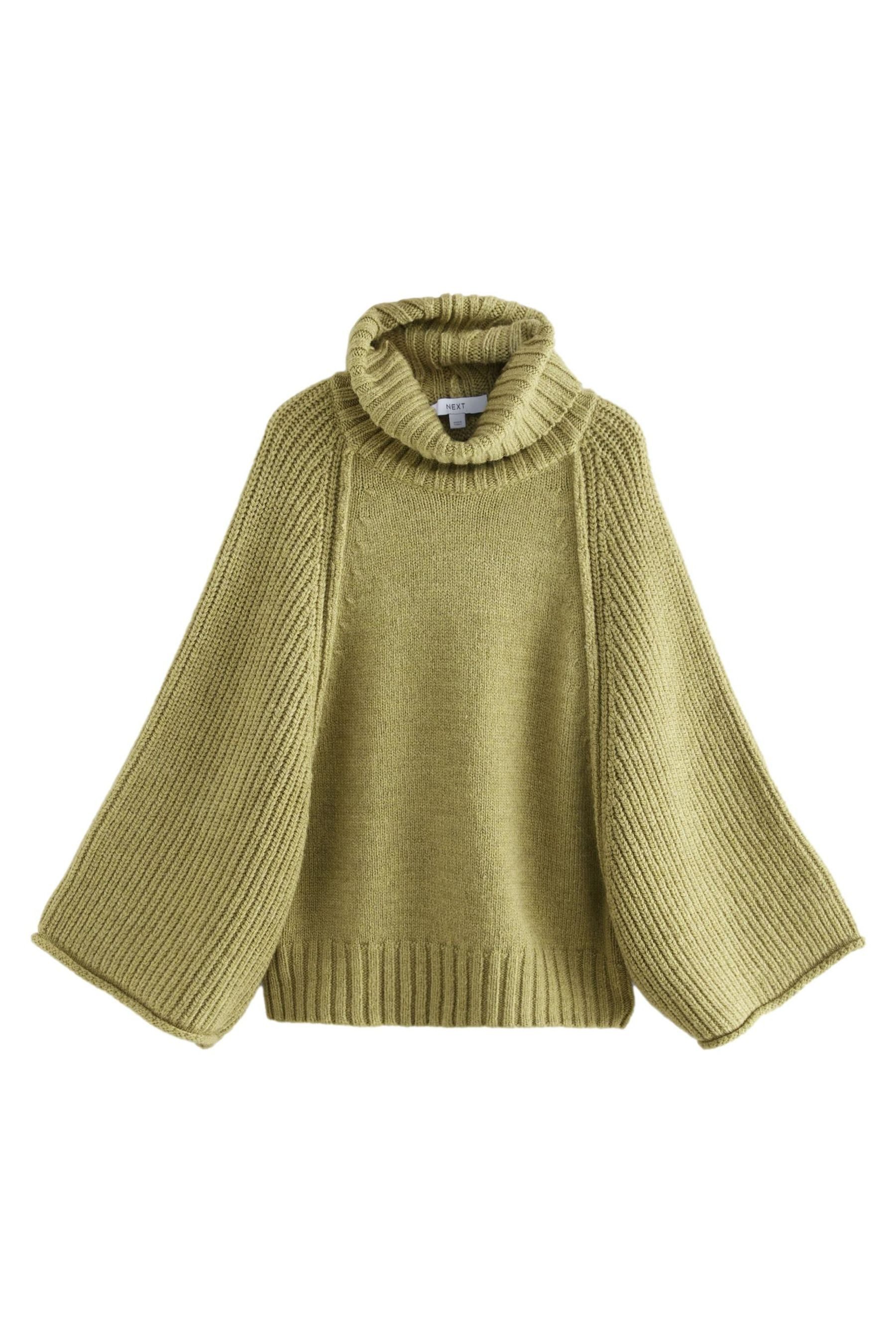 Strickponcho Strickponcho mit Rollkragen
