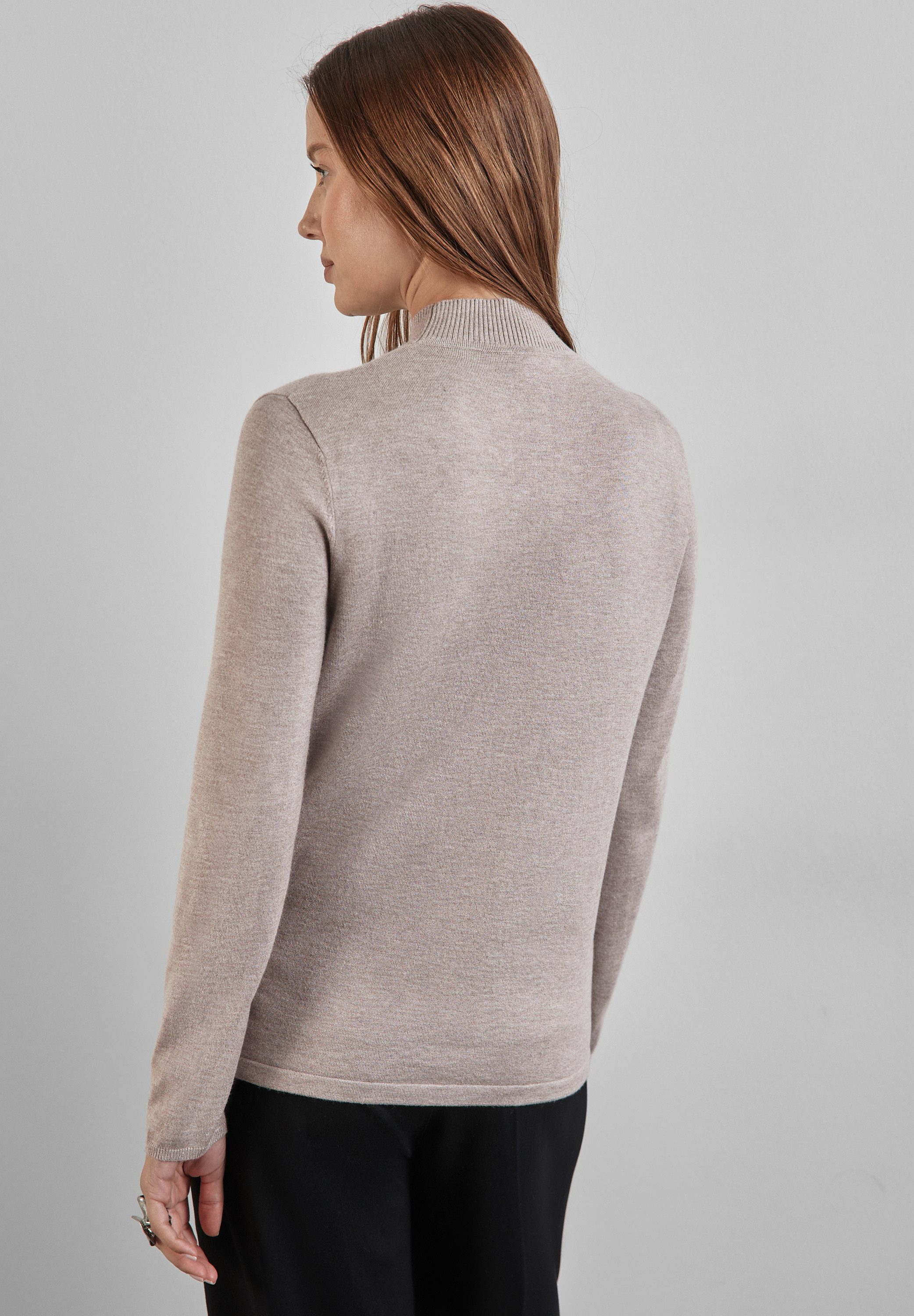 STREET ONE Rollkragenpullover, mit Materialmix günstig online kaufen