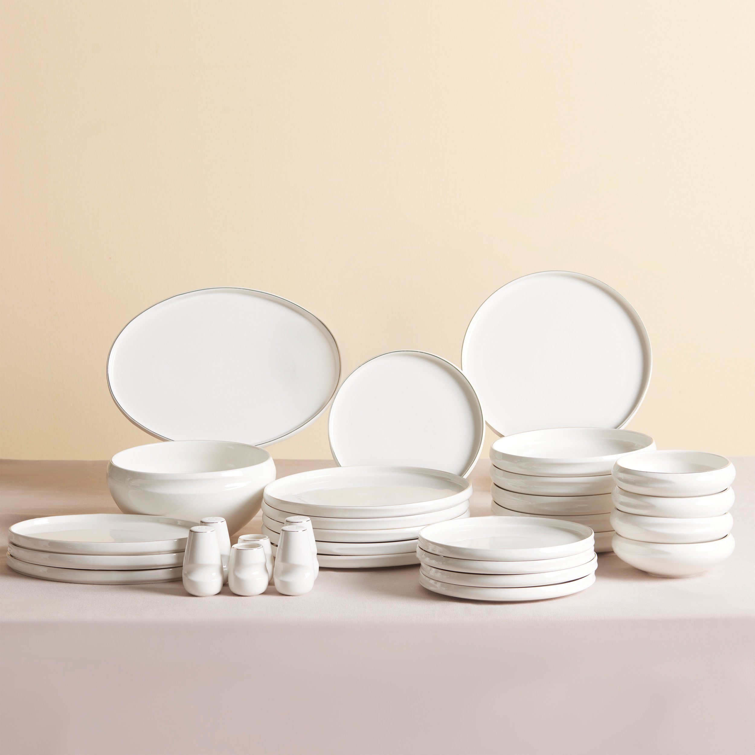Karaca Geschirr-Set Streamline Sunset 59-teiliges Geschirr Set Porzellan für 12 Personen