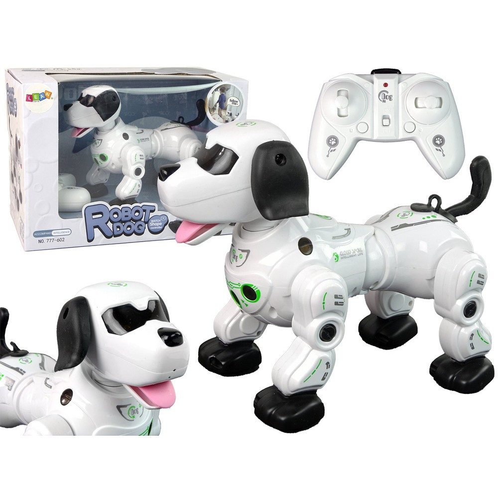 LEAN TOYS Roboter Roboterhund Spielzeughund Hunderoboter (Spar-Set, 1-tlg), Fernsteuerung, Dampf-Effekt, Licht & Sound, Bellen